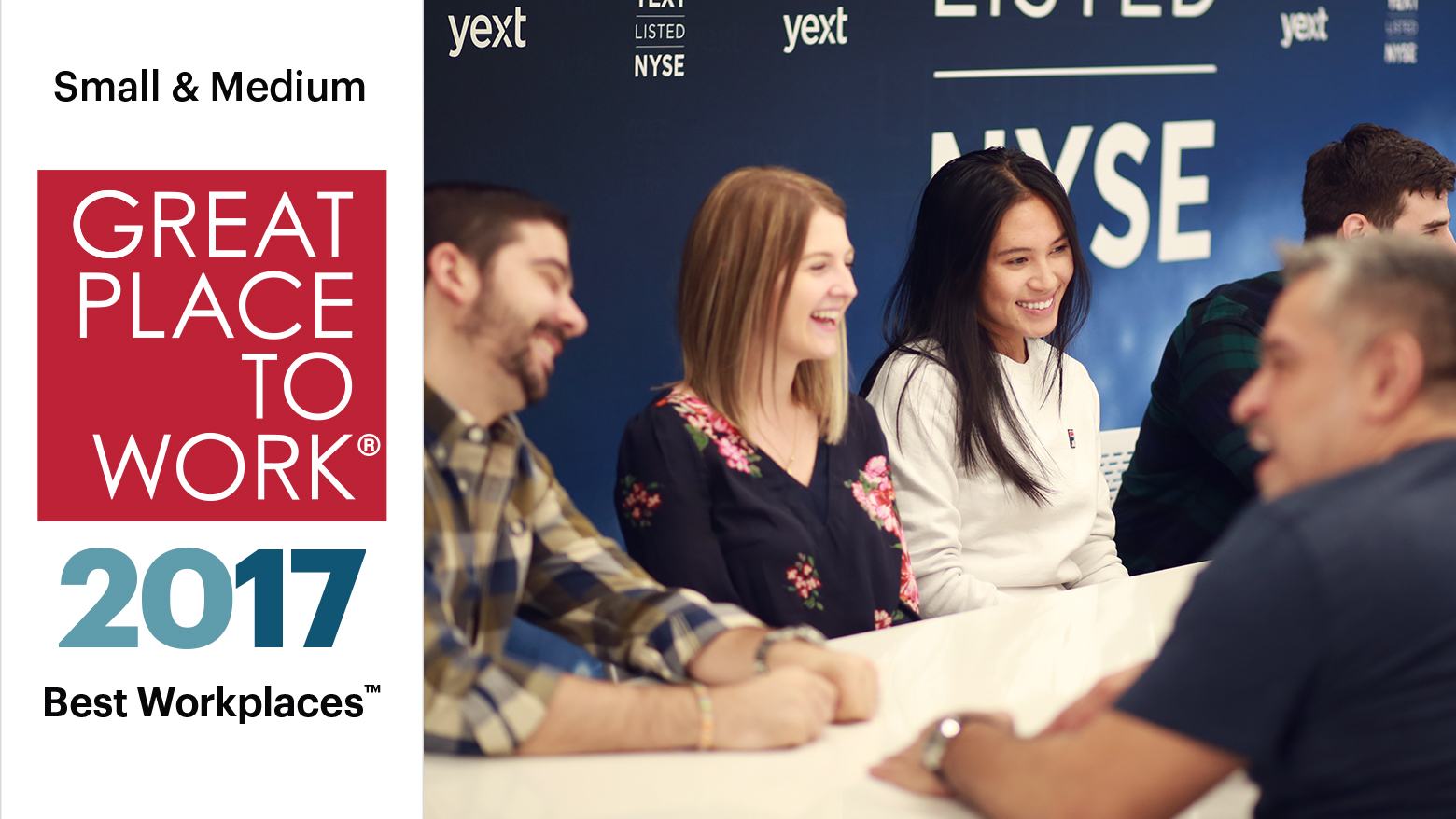 Yext Named to Great Place to Work® 2017 Best Small & Medium Workplaces